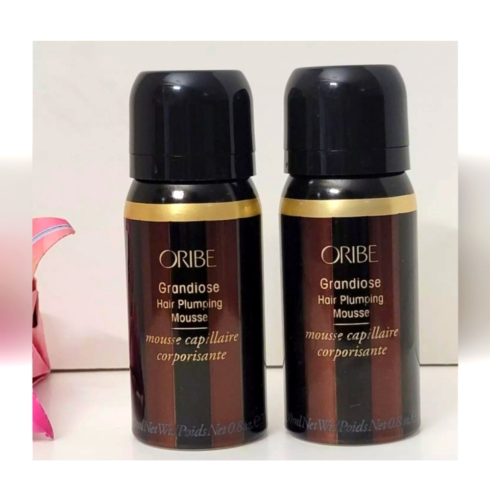 2 pk ORIBE Grandiose Hair Plumping Mousse 30 ml / 0.8 oz TRAVEL SIZE